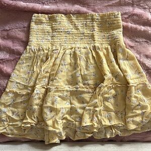Yellow Floral Skirt Size S
